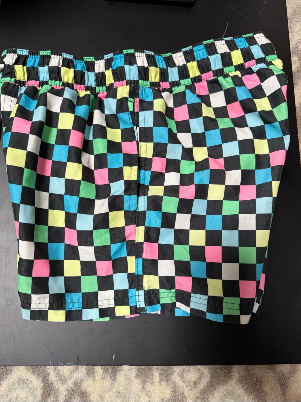 Art Class Multicolor Checkerboard Swim Trunks